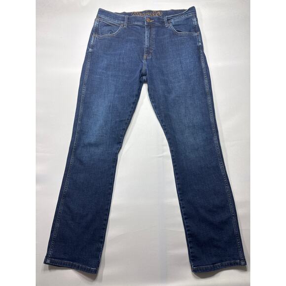 Wrangler Other - Wrangler Retro Men's Straight Leg Blue Denim Jeans - Size 36x34 (36x33)
